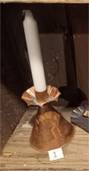 #1-18th Century petty coat candelabra-3.5"D x 5"H, Stock- 1   Cost- $28.00