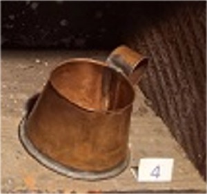 #4-Non-potable- copper decorative cup-3.5"D x 3.5"H, Stock- 1   Cost- $16.00